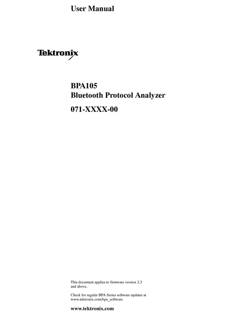 Tektronix BPA105 User manual Tektronix BPA105 User manual