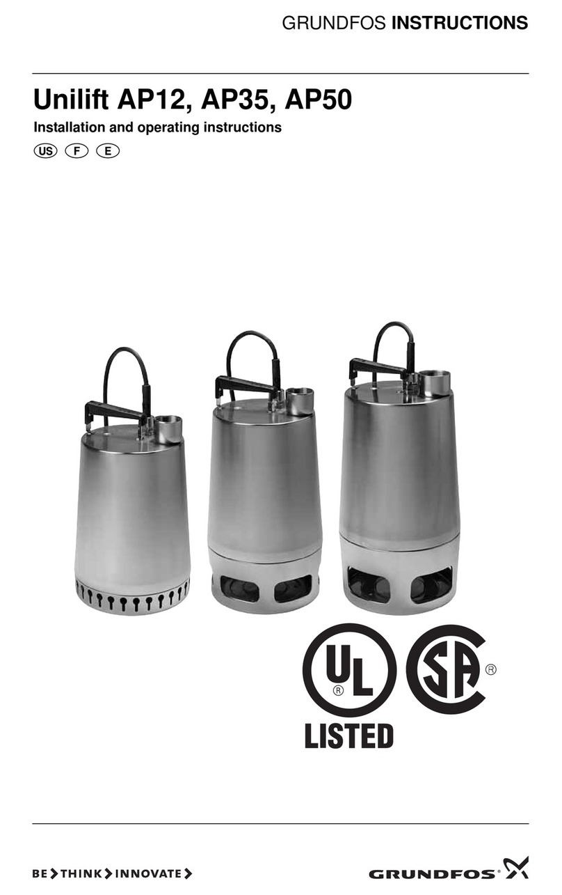 Grundfos Unilift AP12 Installation and operating instructions