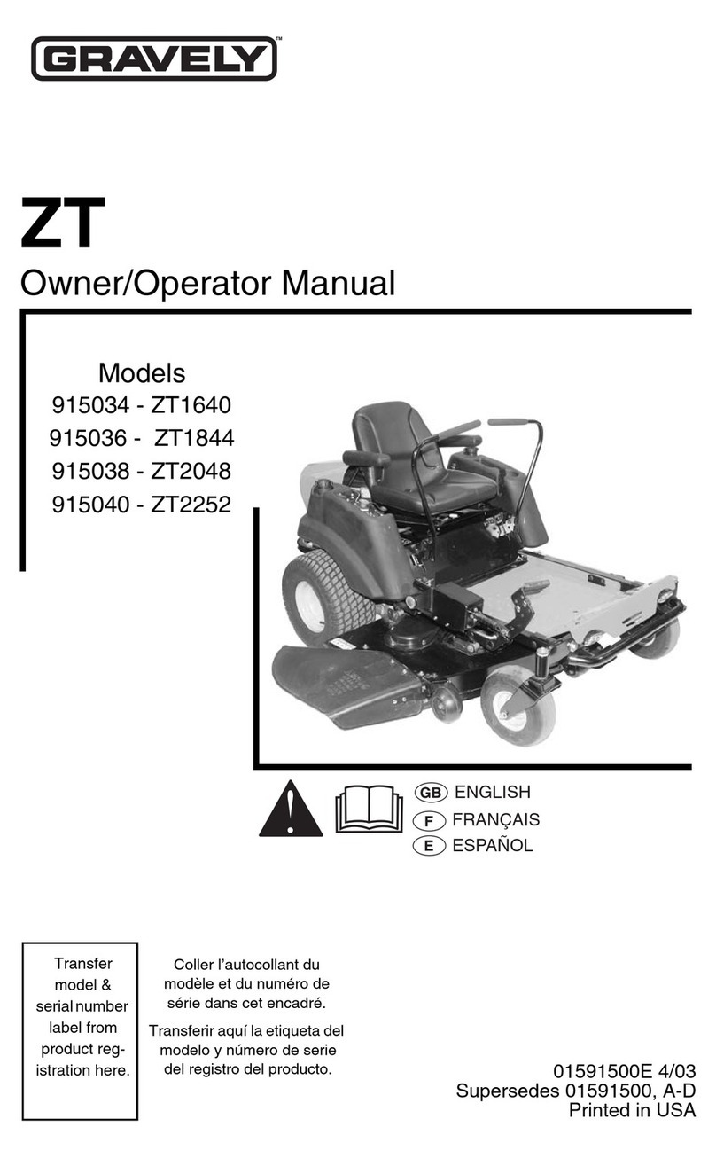 Gravely 915034 - ZT1640 Owner's manual