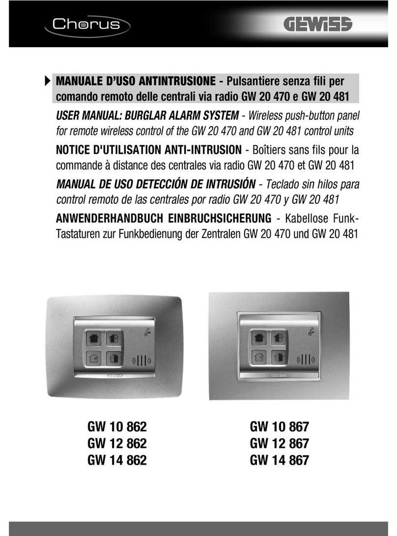 Gewiss Chorus GW 10 862 user manual