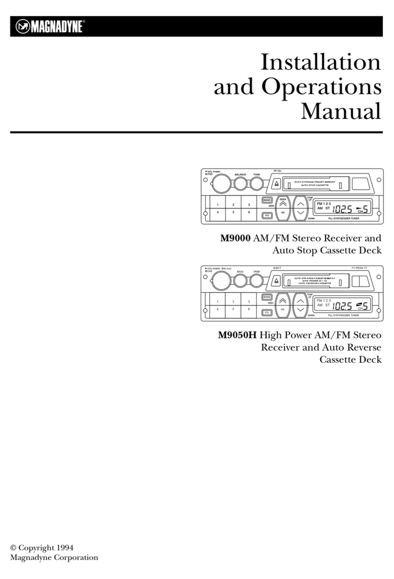 Magnadyne M9000 Installation and operation manual