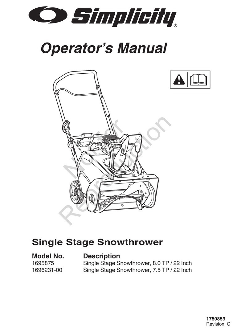 Simplicity 1695875 Operator's manual