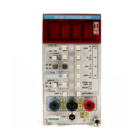 Tektronix DM 502A User manual Tektronix DM 502A User manual