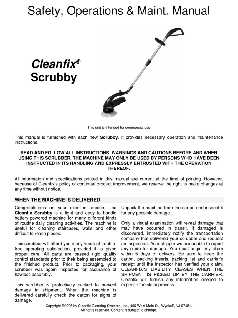 Cleanfix Scrubby Safety, operation and maintenance manual