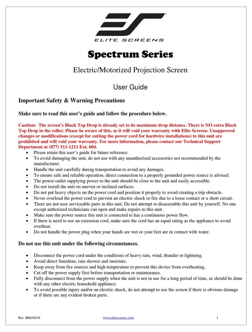 Elite Screens Spectrum Series User manual