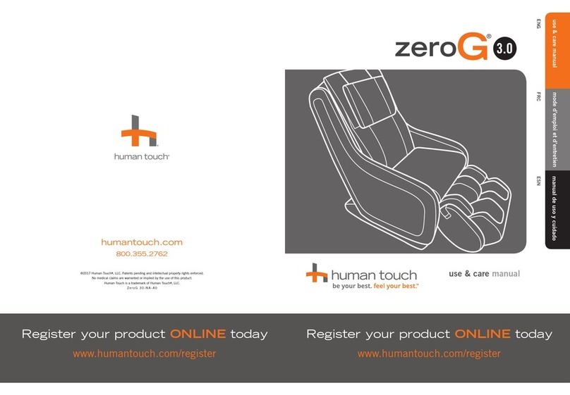 Human Touch ZeroG 3.0 User manual Human Touch ZeroG 3.0 User manual