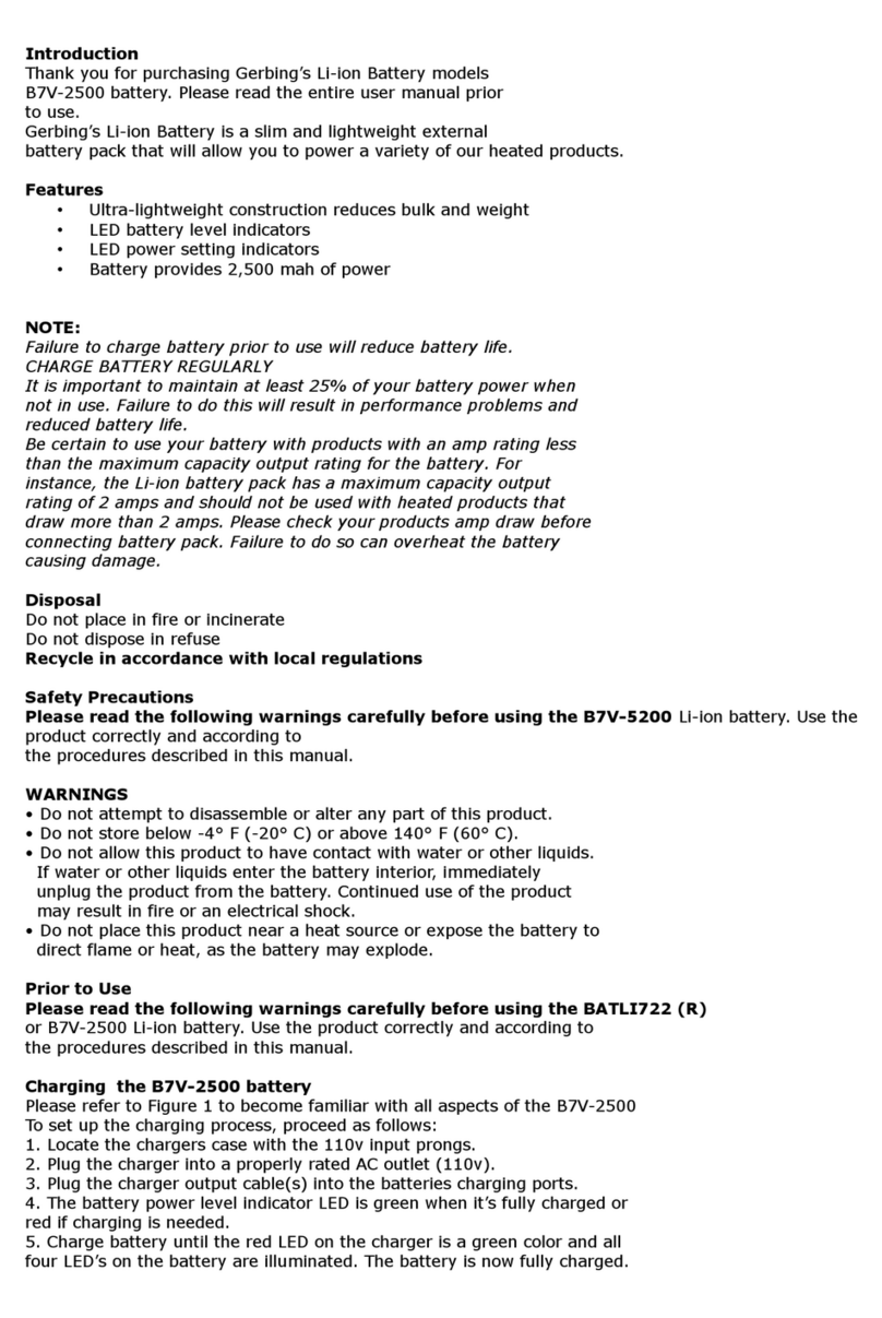 Gerbing B7V-2500 user manual