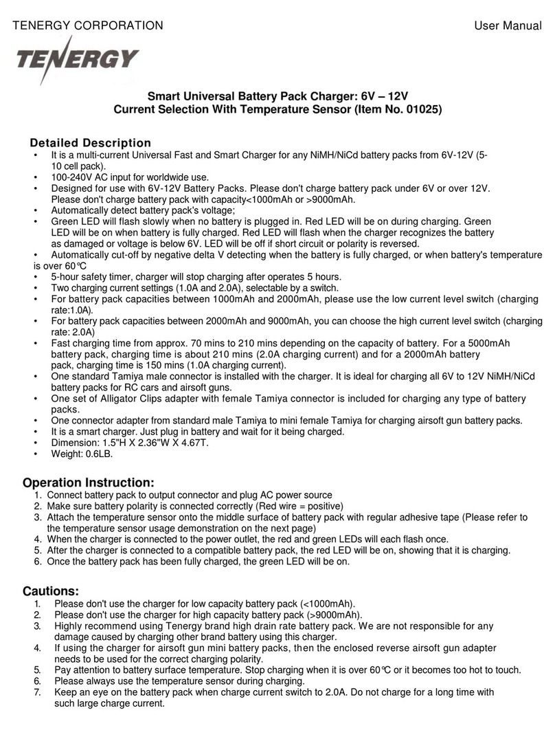 Tenergy 01025 User manual Tenergy 01025 User manual