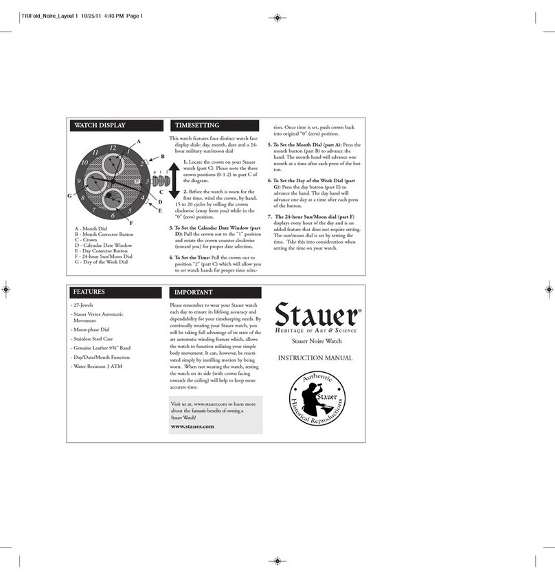 Stauer NOIRE instruction manual