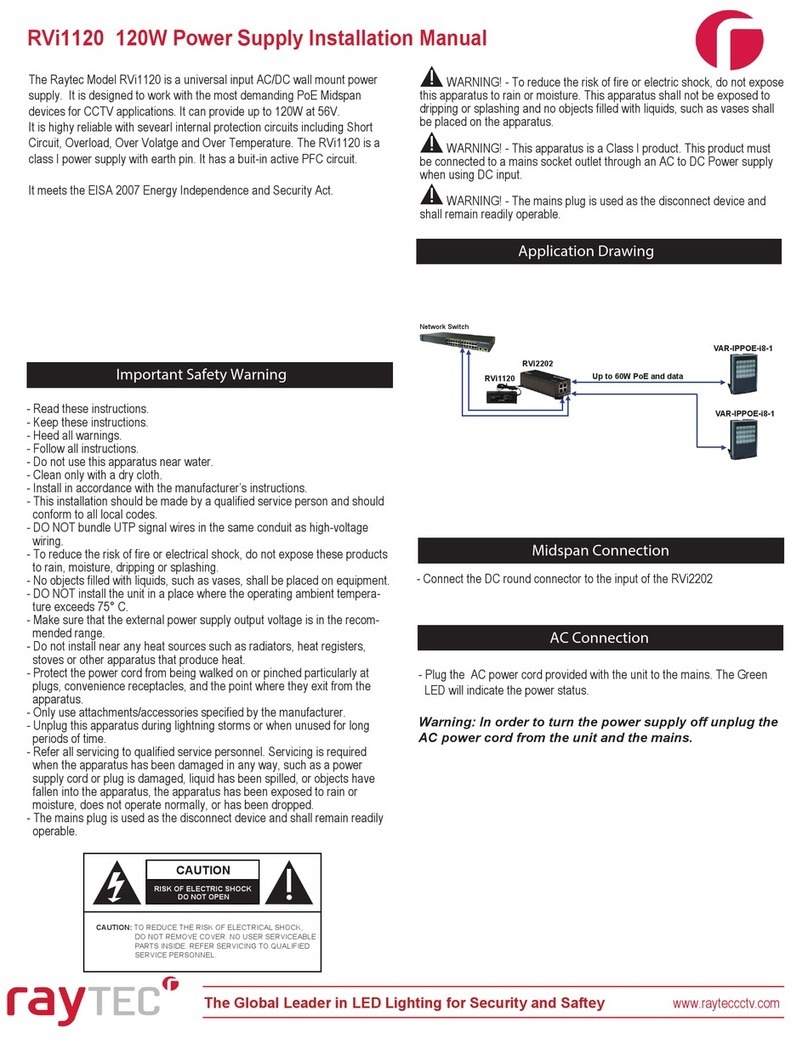 Raytec RVi1120 installation manual