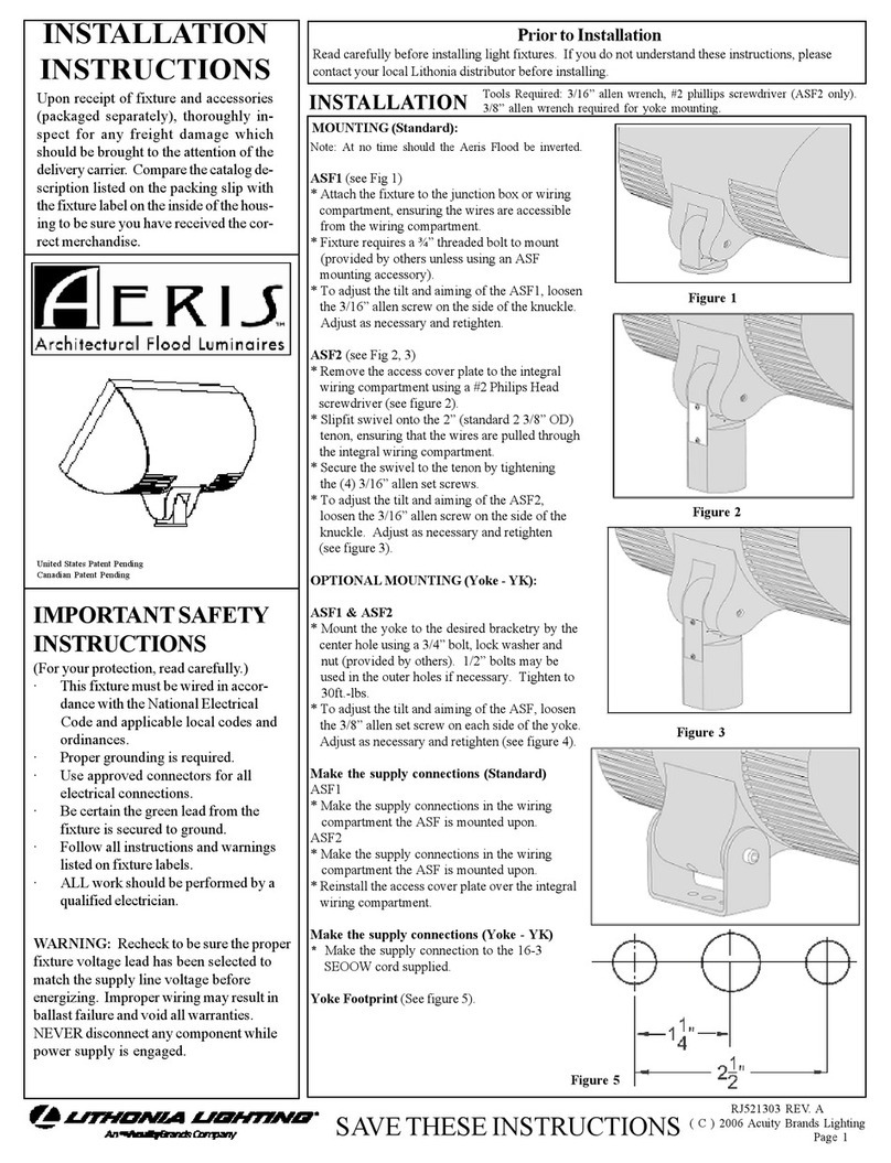 Lithonia Lighting Aeris ASF1 installation instructions Lithonia Lighting Aeris ASF1 installation instructions