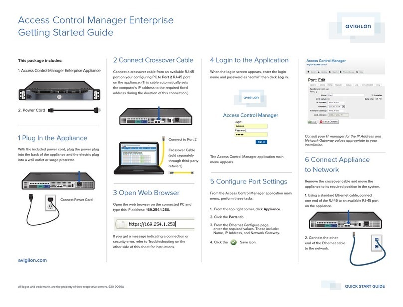 Avigilon Access Control Manager Enterprise Getting started guide