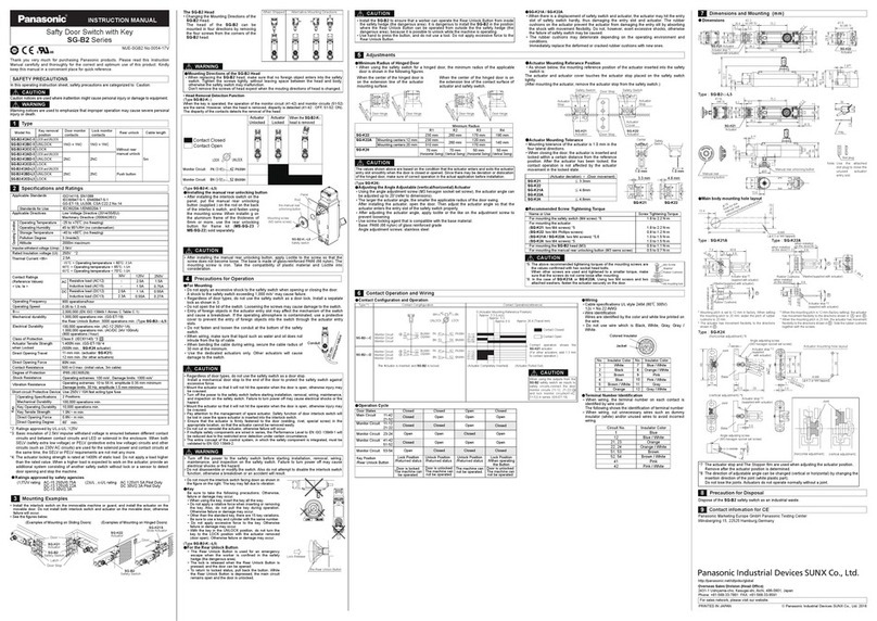 Panasonic SG-B2 Series User manual