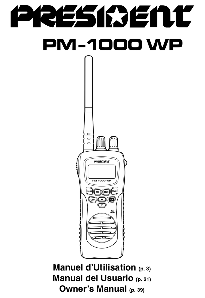 PRESIDENT PM -1000 WP User manual