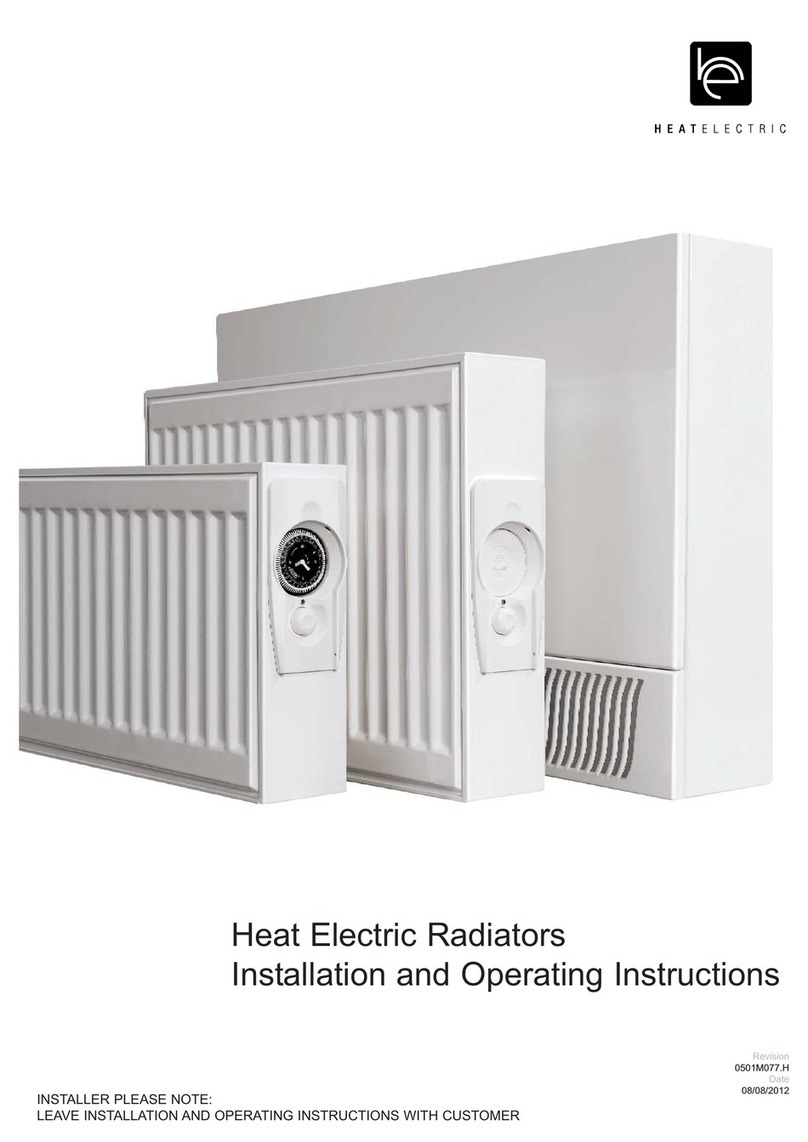 Heat Electric Conservatory Radiator 3100 Installation and operating instructions Heat Electric Conservatory Radiator 3100 Installation and operating instructions