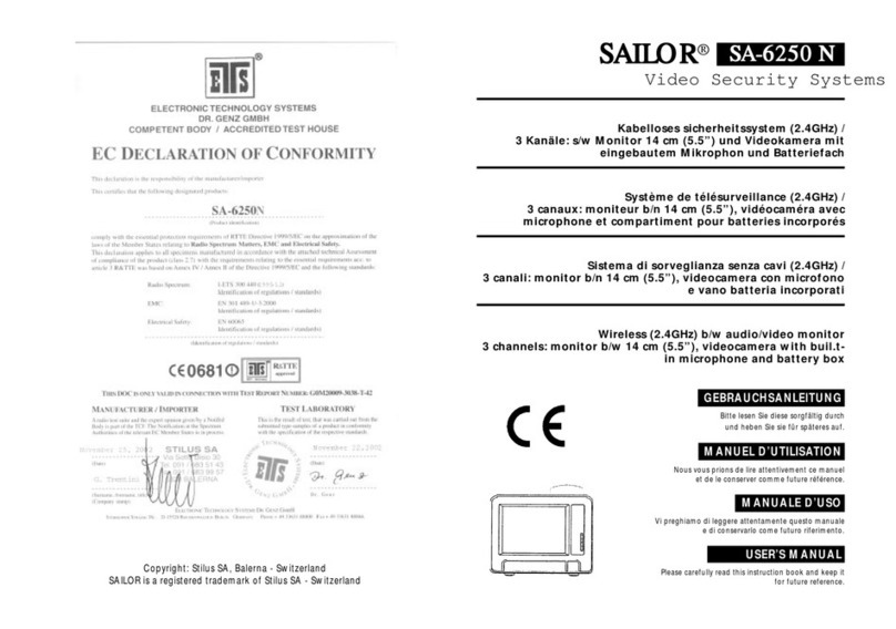 Sailor SA-6250 N user manual
