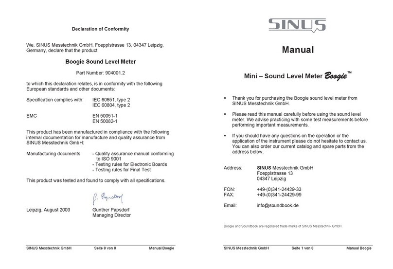 SINUS Boogie 904001.2 manual