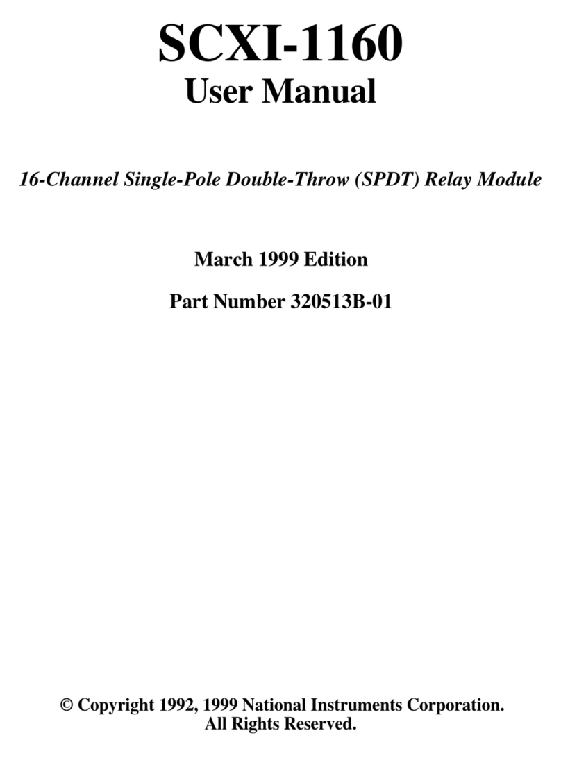 National Instruments SCXI-1160 User manual National Instruments SCXI-1160 User manual