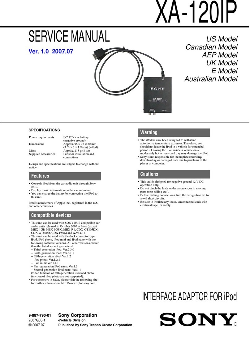 Sony XA-120IP User manual Sony XA-120IP User manual