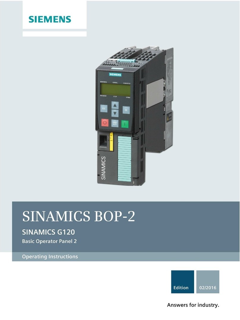 Siemens SINAMICS BOP-2 operating instructions