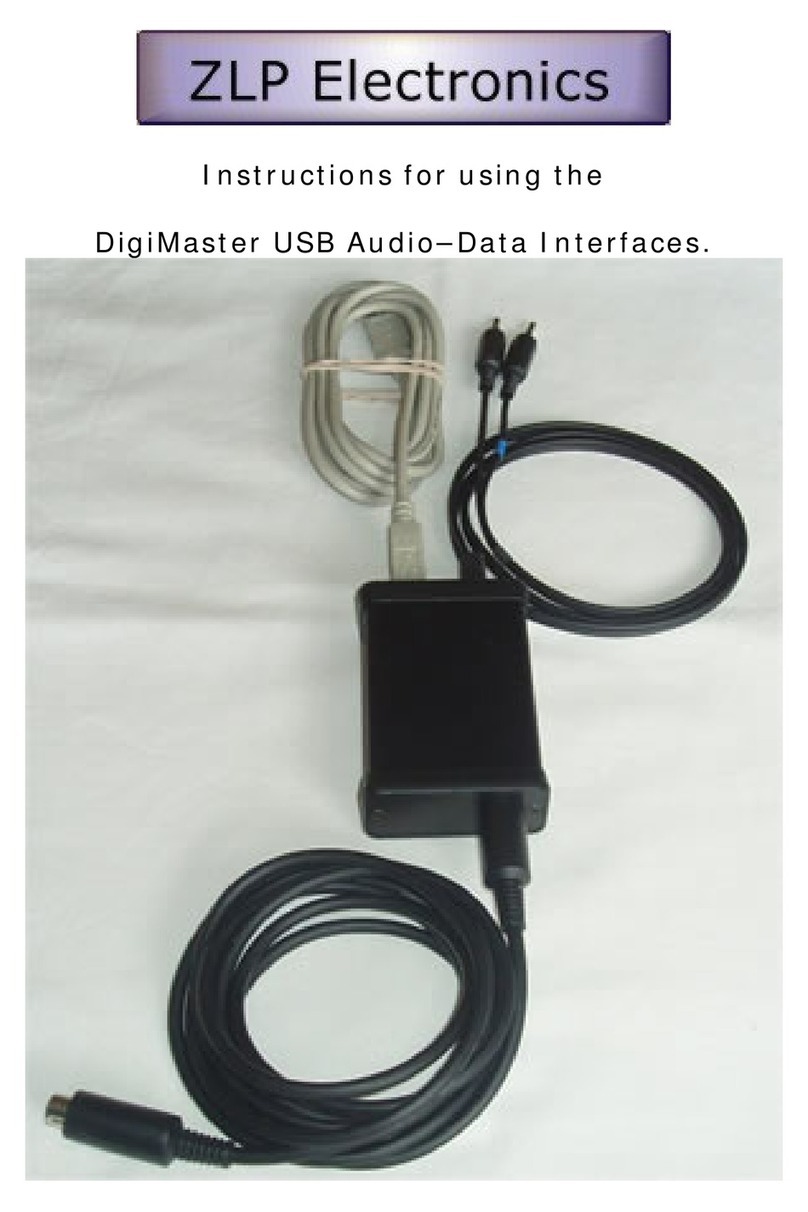 ZLP Electronics DigiMaster Audio-DATA interfaces Installation and operation manual