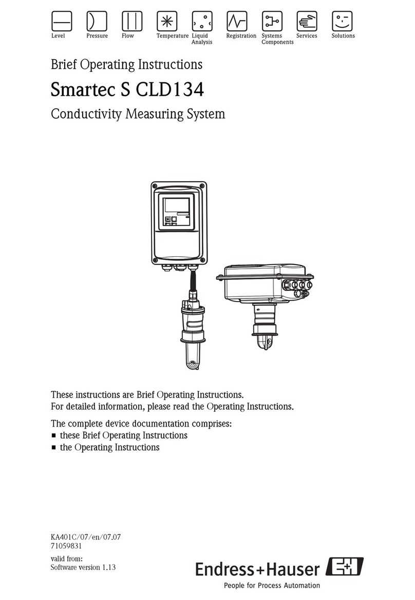 Endress+Hauser Smartec S CLD134 operating instructions
