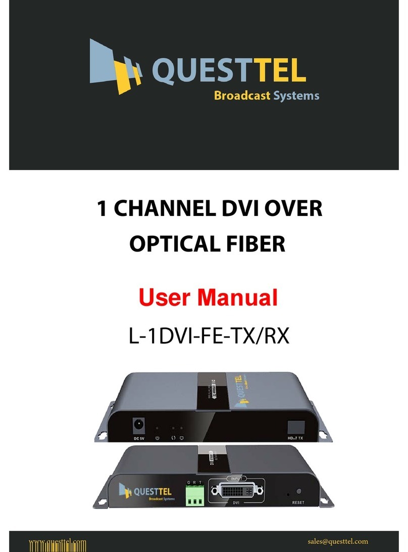 Questtel L-1DVI-FE-TX/RX User manual
