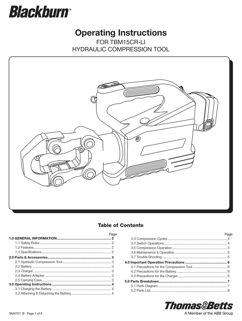 blackburn TBM15CR-LI operating instructions