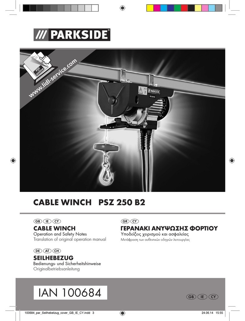 Parkside PSZ 250 B2 Operation and safety notes