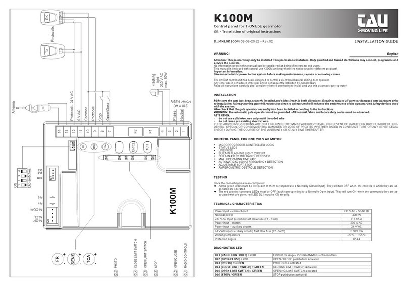 tau K100M User manual