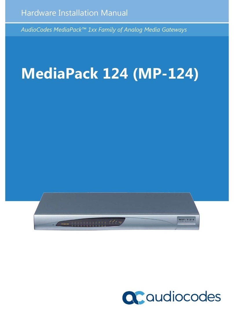 AudioCodes MediaPack 124 Assembly instructions