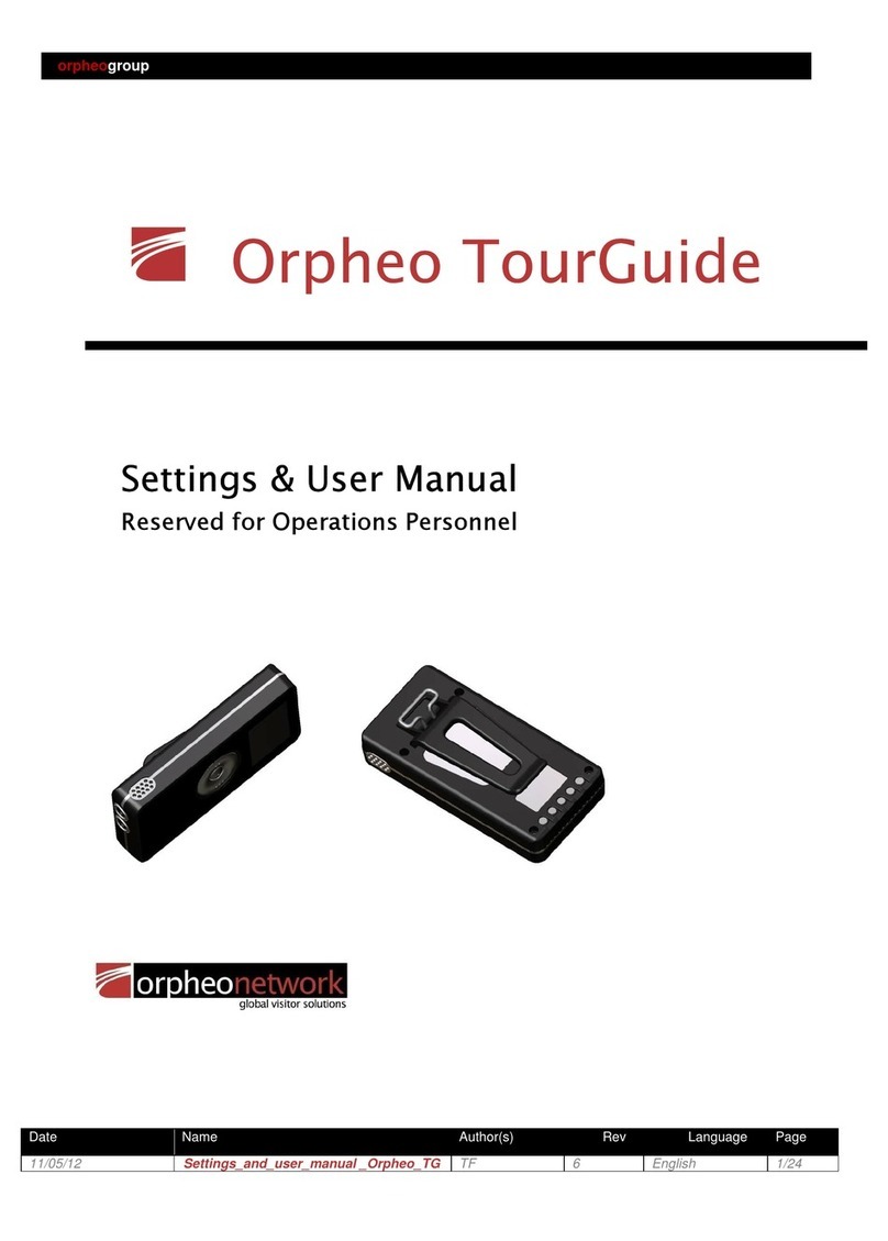 Orpheo TourGuide Settings & User Manual