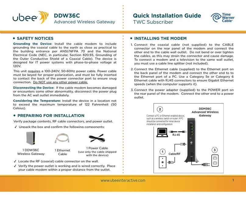 Ubee DDW36C User manual