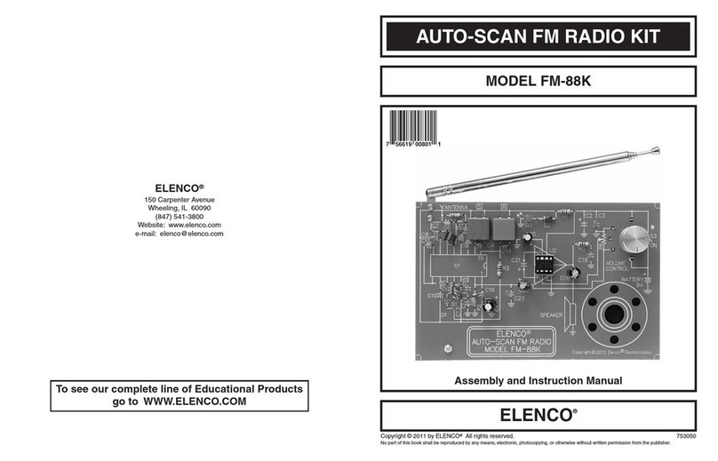 Elenco Electronics FM-88K User guide Elenco Electronics FM-88K User guide