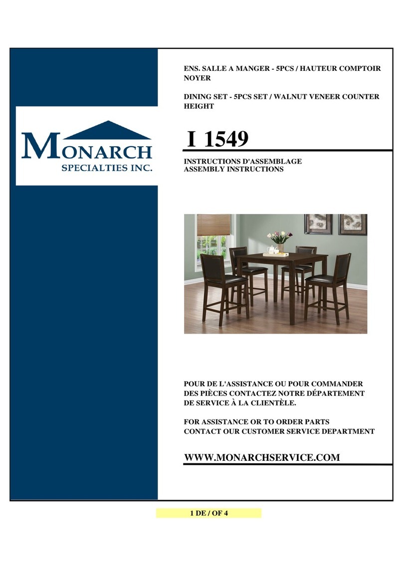 Monarch Specialties I 1549 Assembly instructions