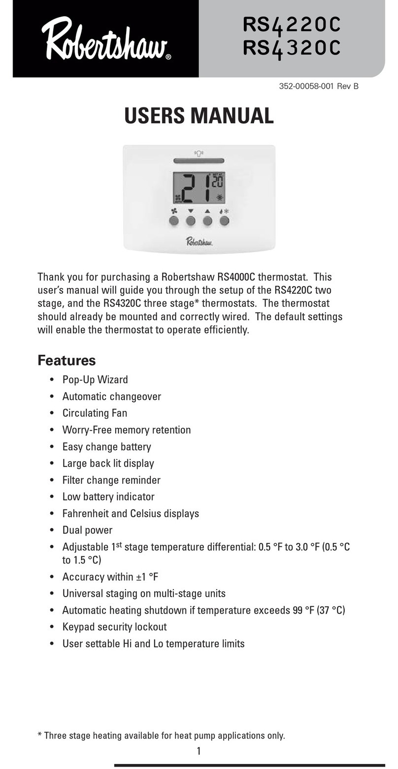 Robertshaw RS4220C User manual