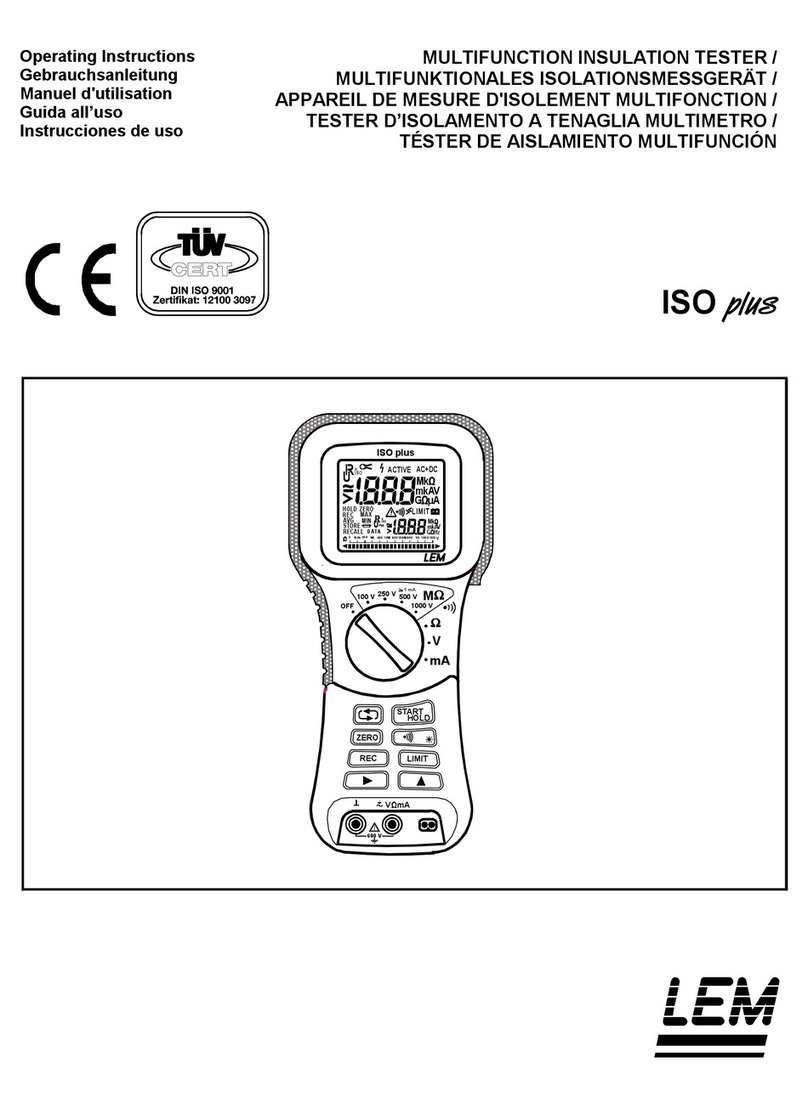 LEM ISO plus operating instructions