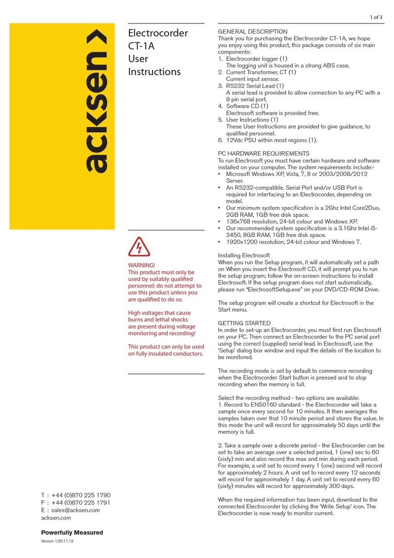 Acksen CT-1A User instructions