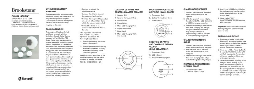 Brookstone ELUMA LIGHTS manual