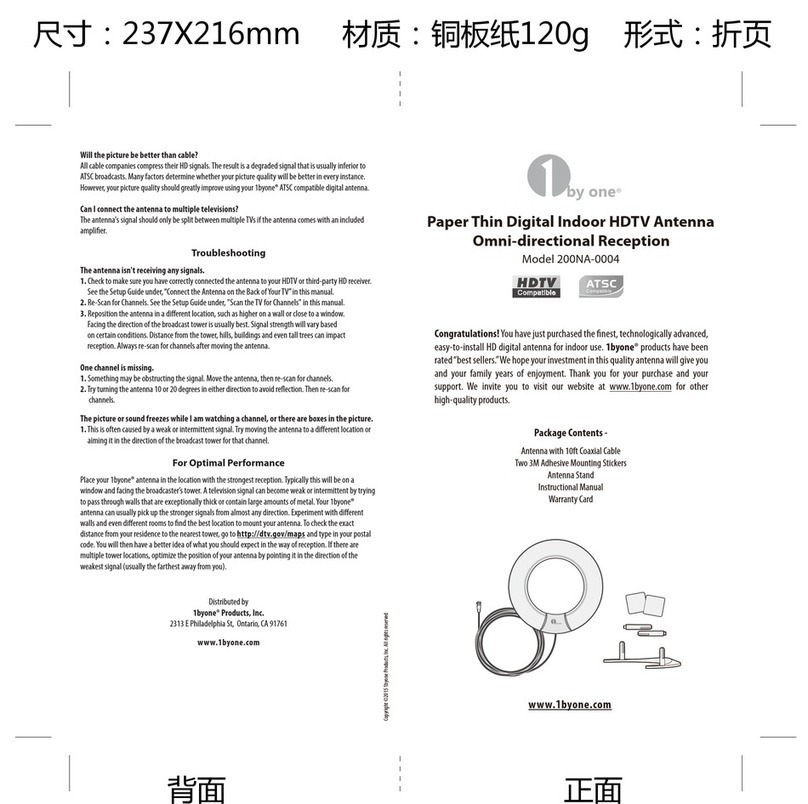 1 BY ONE 200NA-0004 Operating and maintenance manual