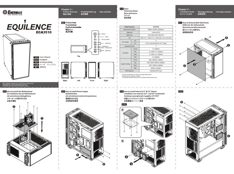 ENERMAX EQUILENCE ECA3510 user manual