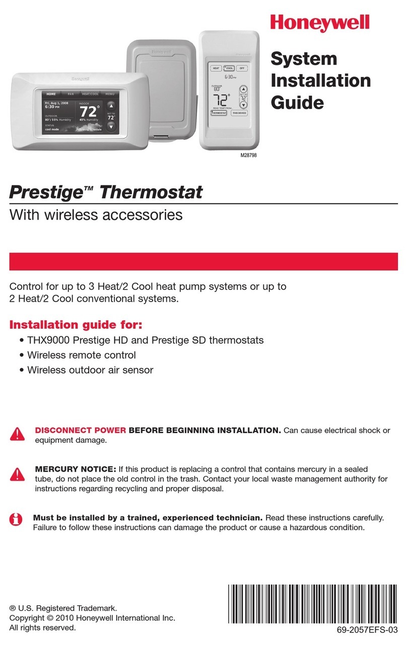 Honeywell THX9000 Prestige HD User guide
