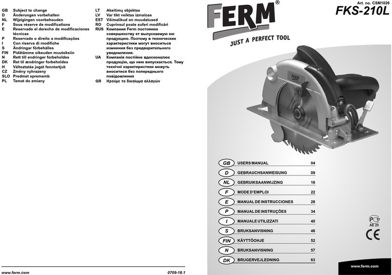 Ferm CSM1026 user manual