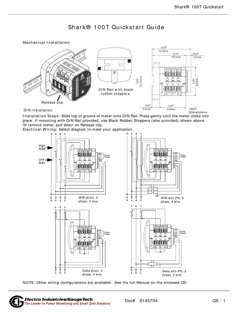 Electro Industries/GaugeTech Shark 100T User manual