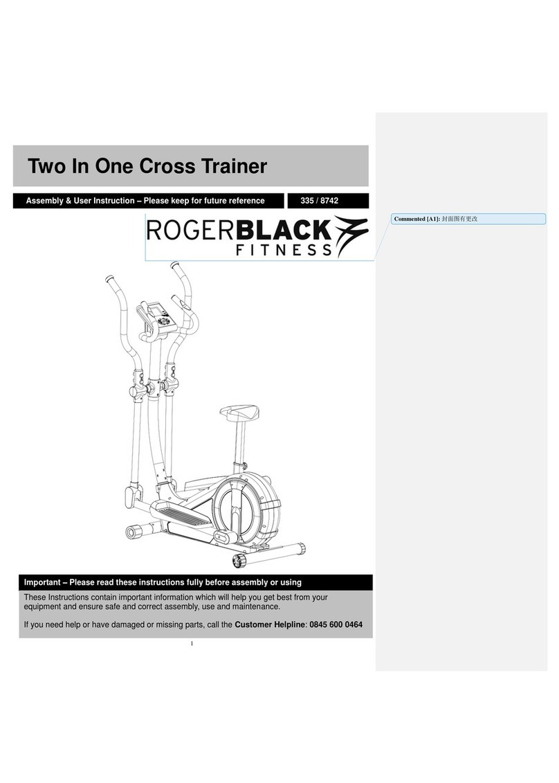 Rogerblack Fitness 335/8742 Assembly & user instructions