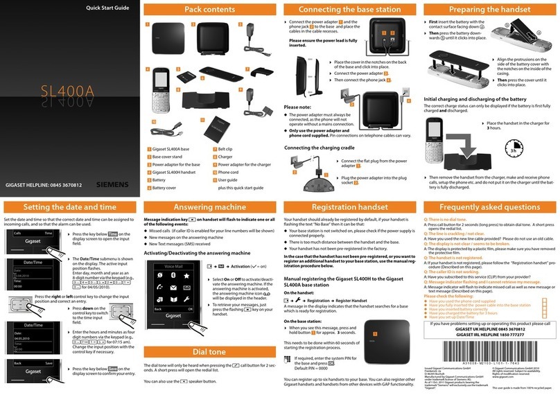 Siemens Gigaset SL400A User manual