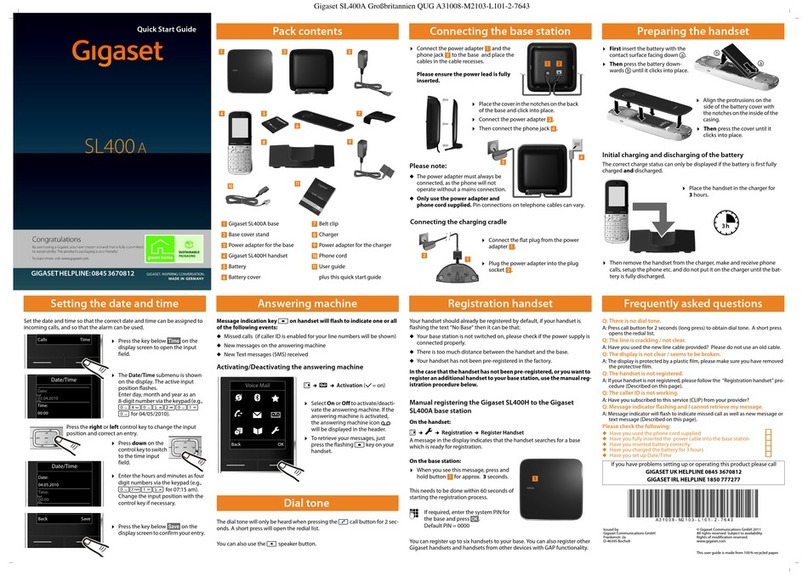 Gigaset SL400A User manual Gigaset SL400A User manual
