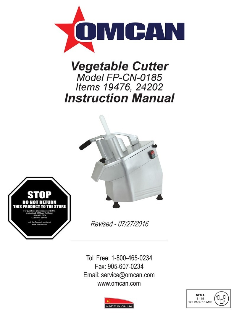 Omcan FP-CN-0185 instruction manual