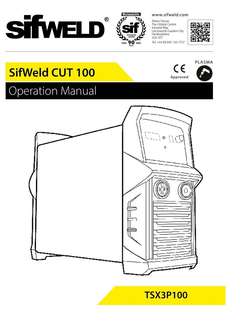 SifWeld CUT 100 Operation manuals