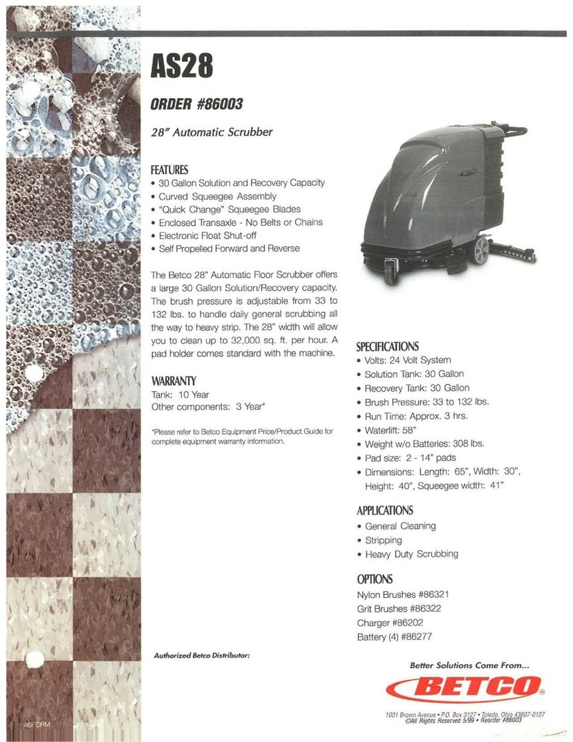 BETCO AS28 Operator's manual